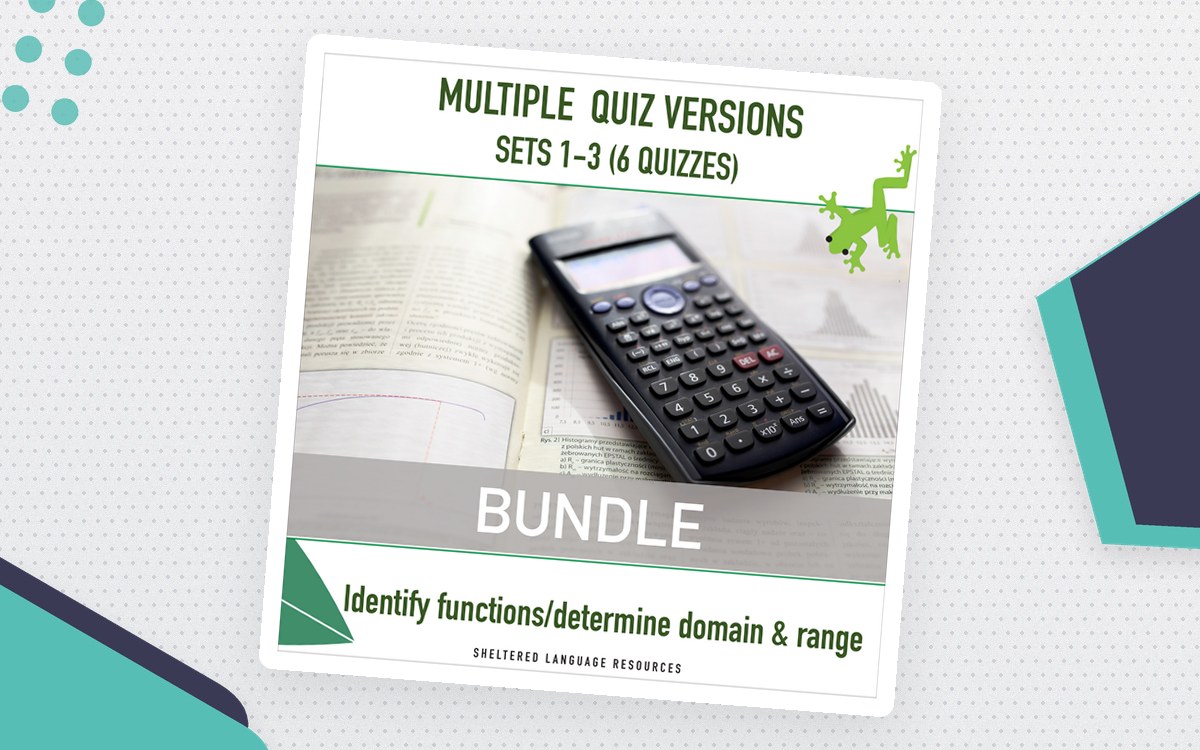 Functions Domain & Range Quiz - Multiple Versions Bundle preview