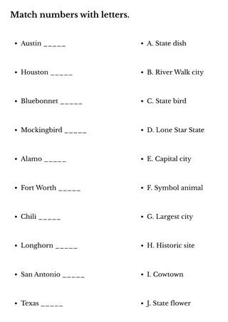 funny texas trivia questions and answers printable – sample page 3