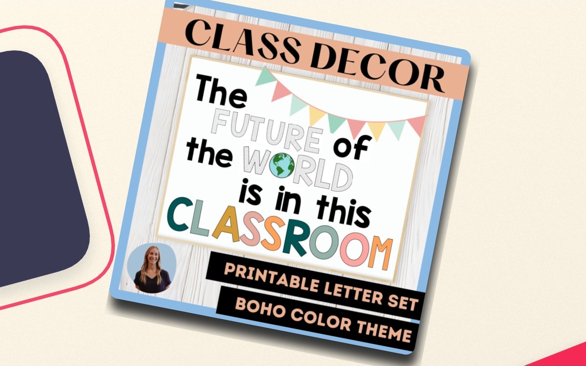Future of the World Classroom Decor Bulletin Board Display Letter Set preview