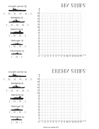Battleship Coordinate Plane – Math Game – cover