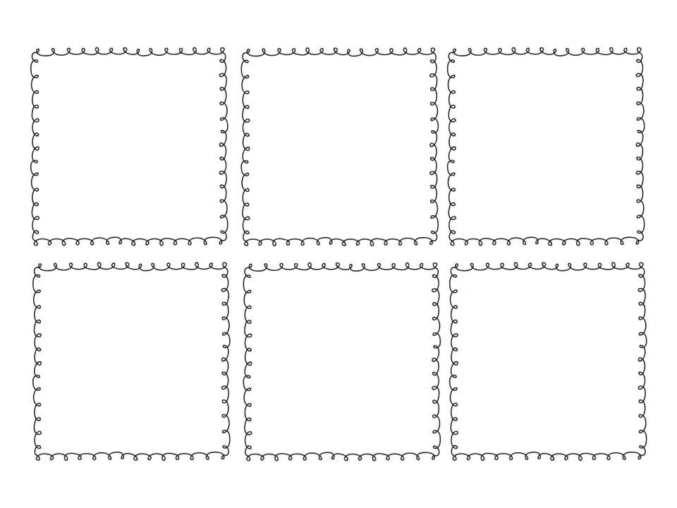 Blank question cards: six empty cards to cut out, for writing new research questions to answer by gathering information