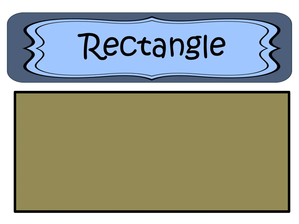 Area mat labeled Rectangle: a olive rectangle that students estimate, then cover with unit square tiles to find its area
