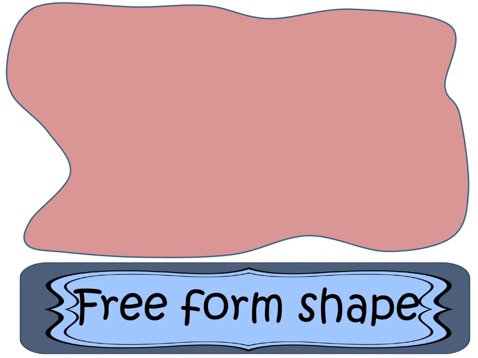 Area mat labeled Free form shape: a wavy pink figure students estimate, then cover with unit square tiles to find its area