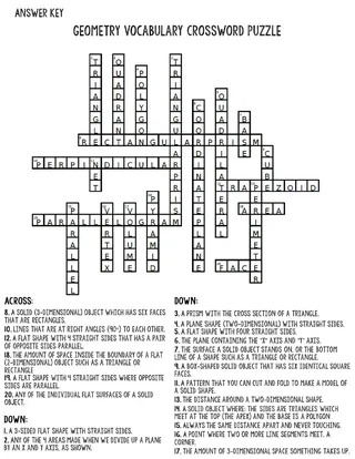 Geometry Vocabulary Crossword – Math Stations Puzzle – sample page 3
