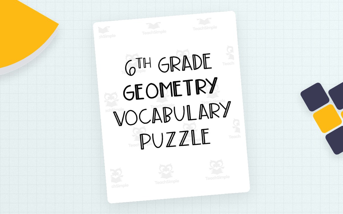 Geometry Vocabulary Crossword – Math Stations Puzzle preview: Geometry crossword grid
