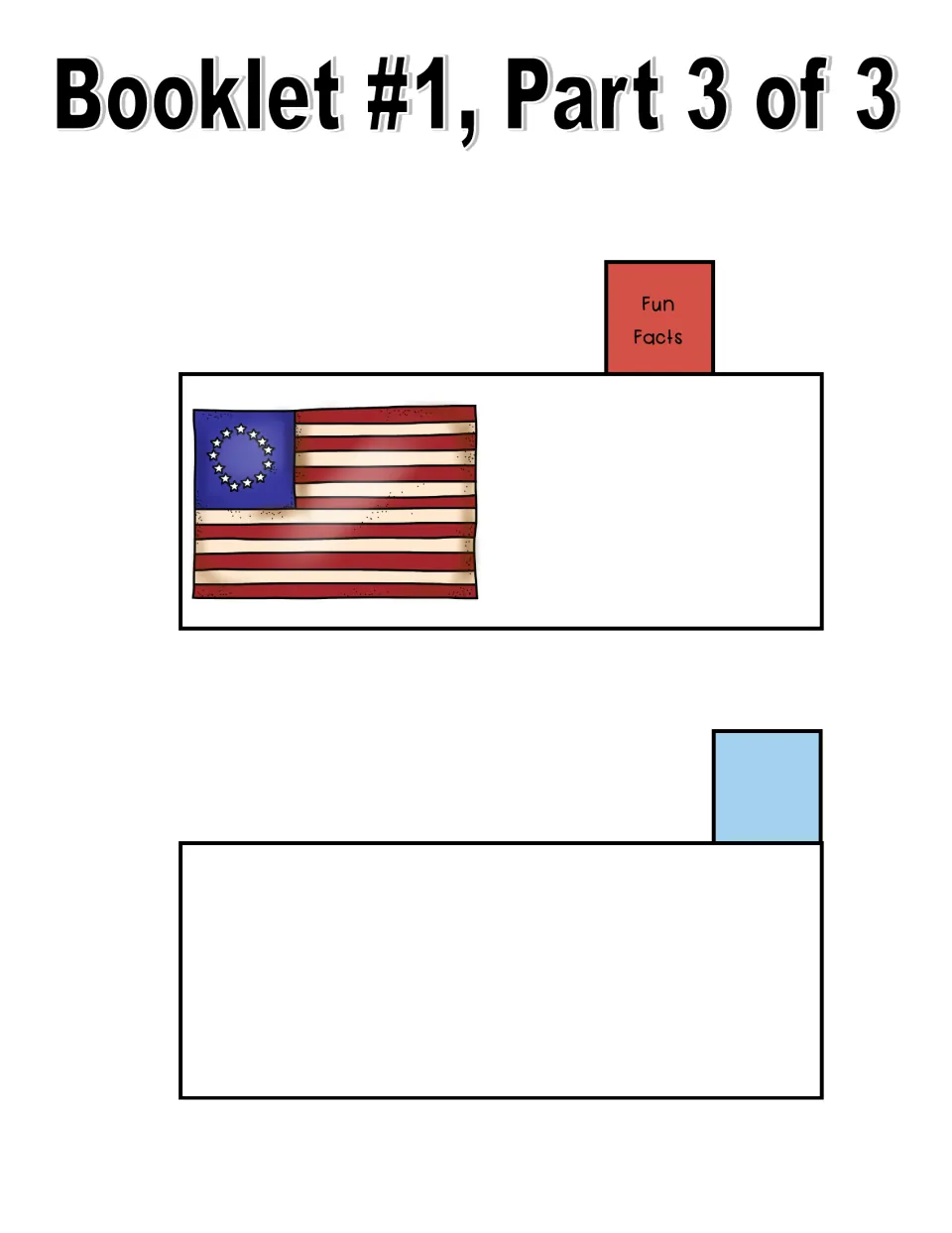 Basic-facts booklet template, part 3 of 3: a Fun Facts page and an extra blank page for more information