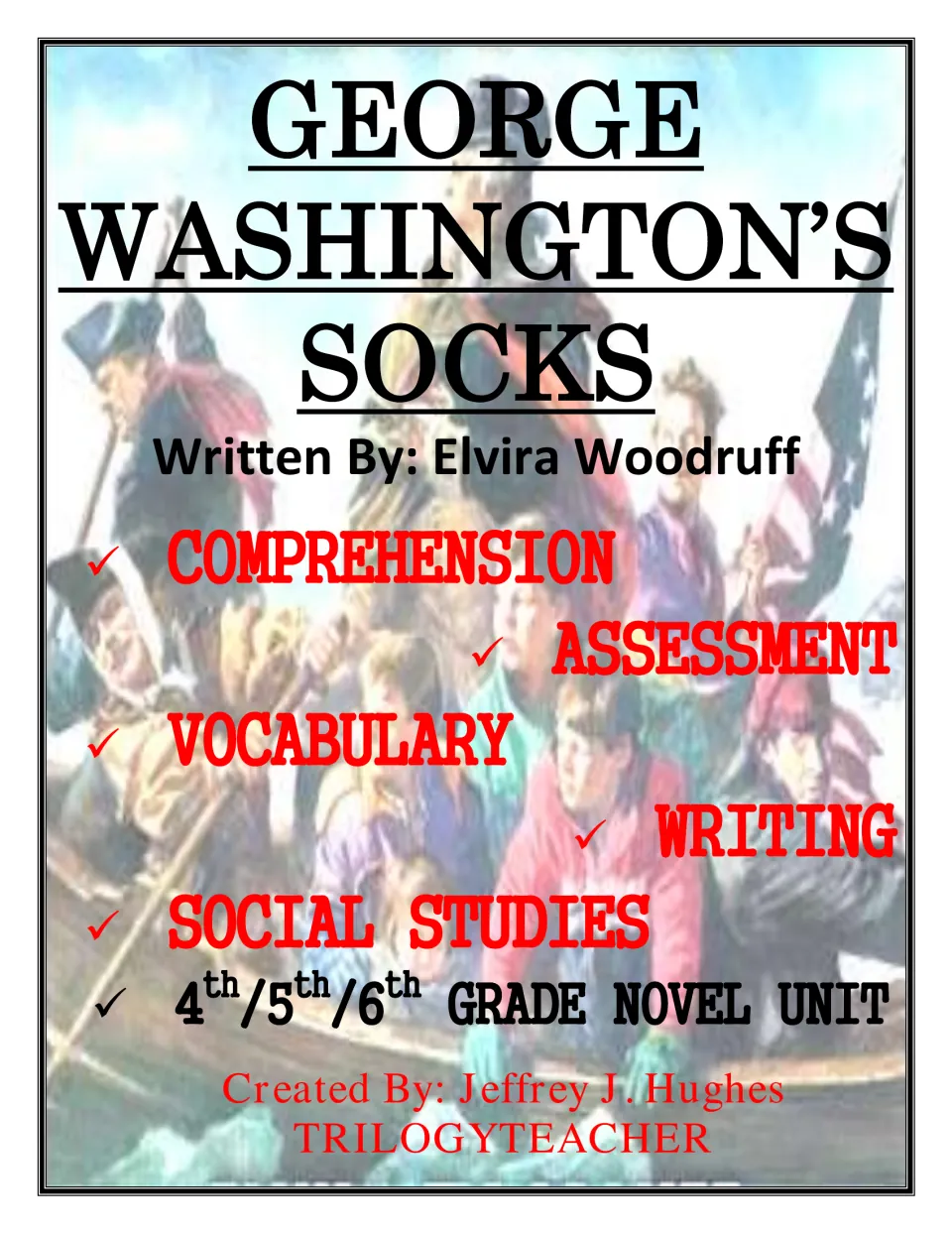 Cover for a 4th/5th/6th grade novel unit on Elvira Woodruff's book: comprehension, assessment, vocabulary and writing
