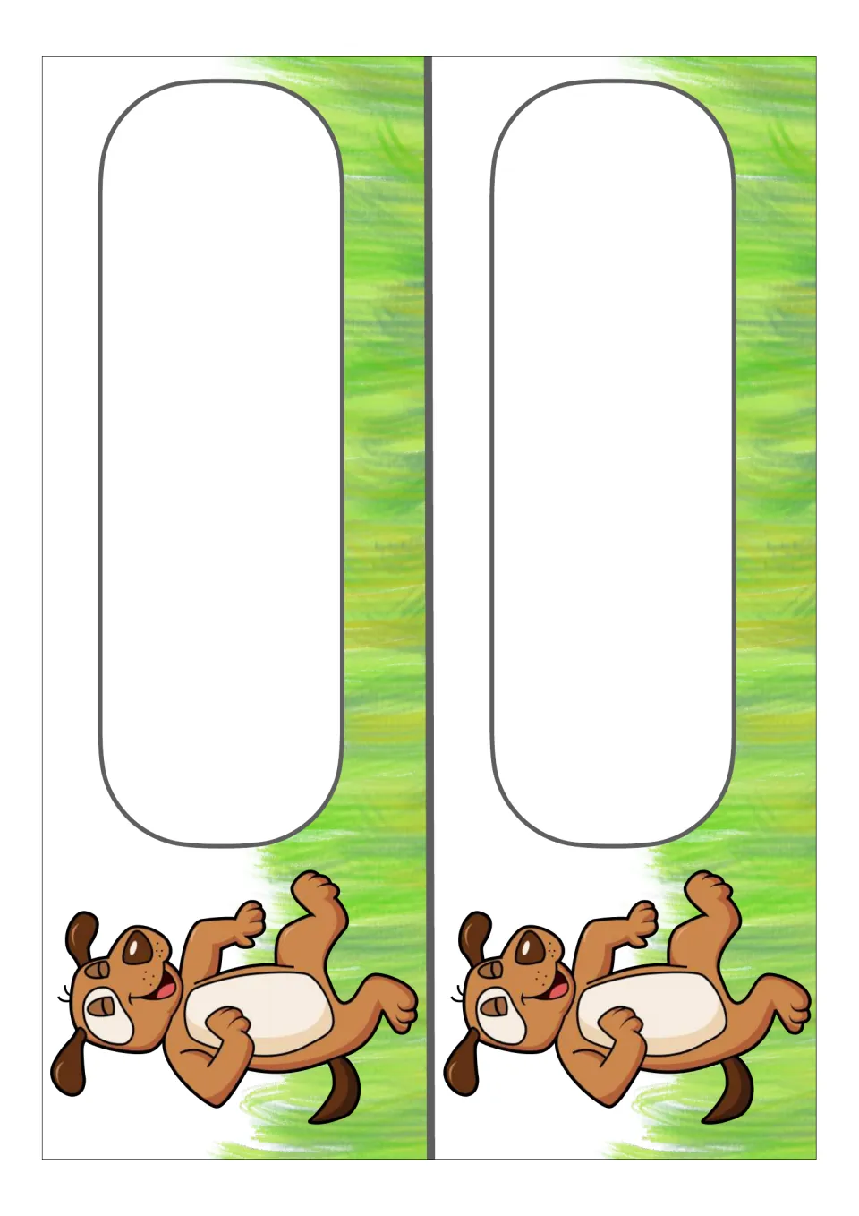 Two unlabeled card templates from the German classroom display resource, following the weekday card sheets
