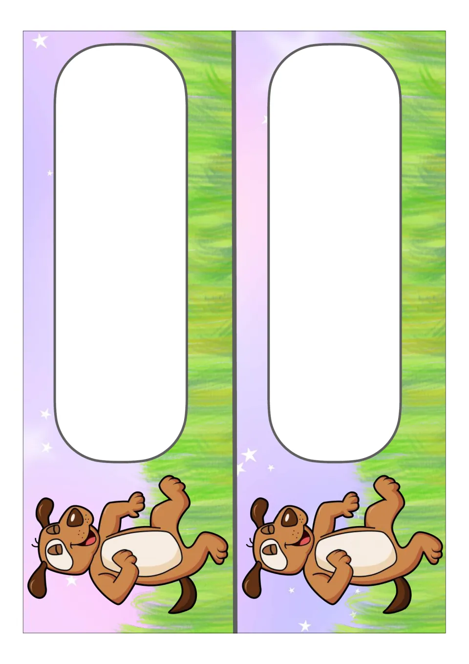 Two additional blank card templates for the German classroom display set, on the sheet before the months