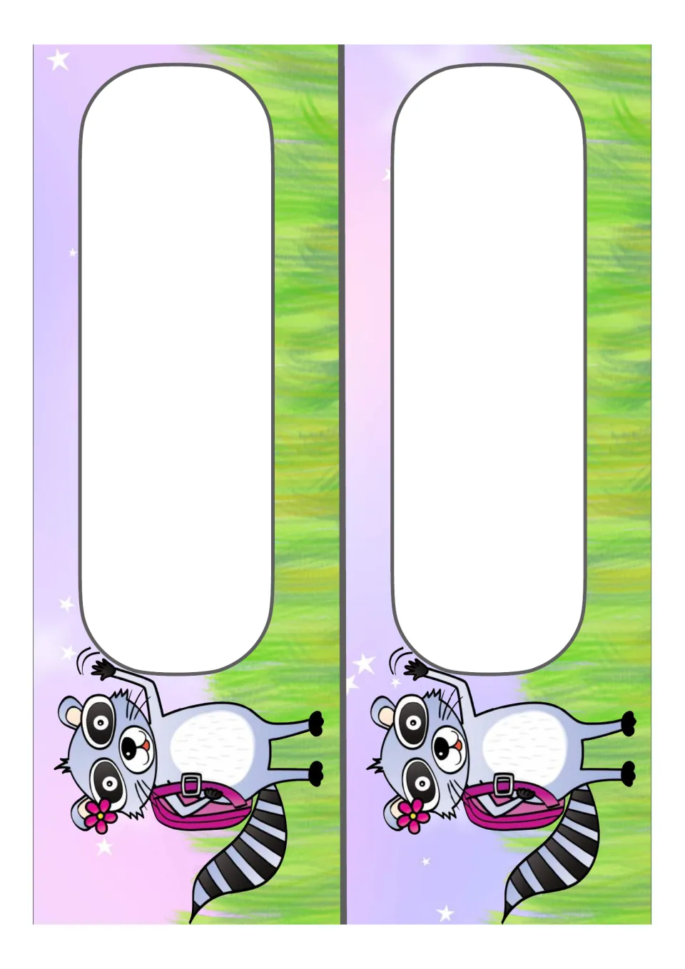 Two additional blank classroom display card templates from the German resource, ready for custom labels