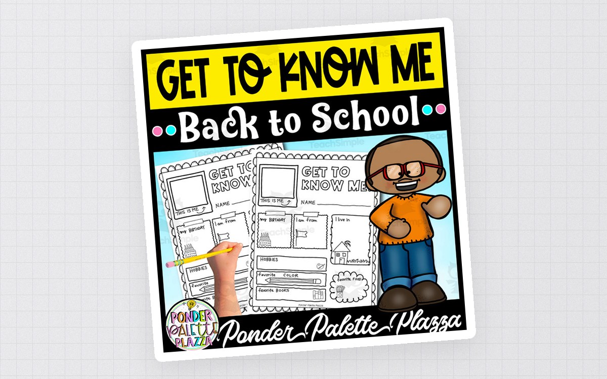 Get to Know Me – First Day of School Pack preview: Printable Get to Know Me response activity