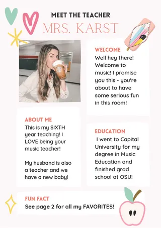 Get to Know the Teacher – Back to School Template – cover