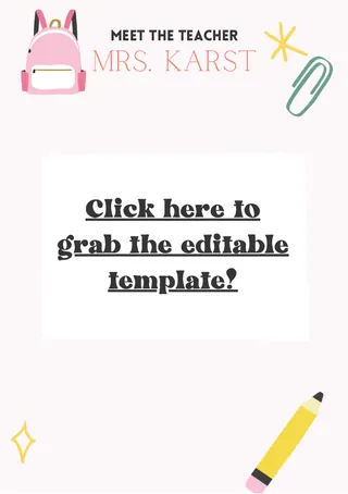 Get to Know the Teacher – Back to School Template – sample page 3