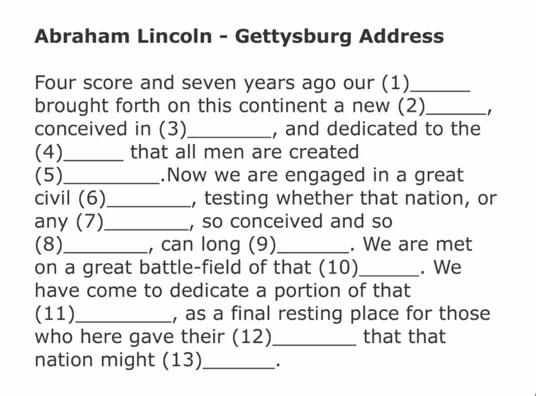 Gettysburg Address Song – cover