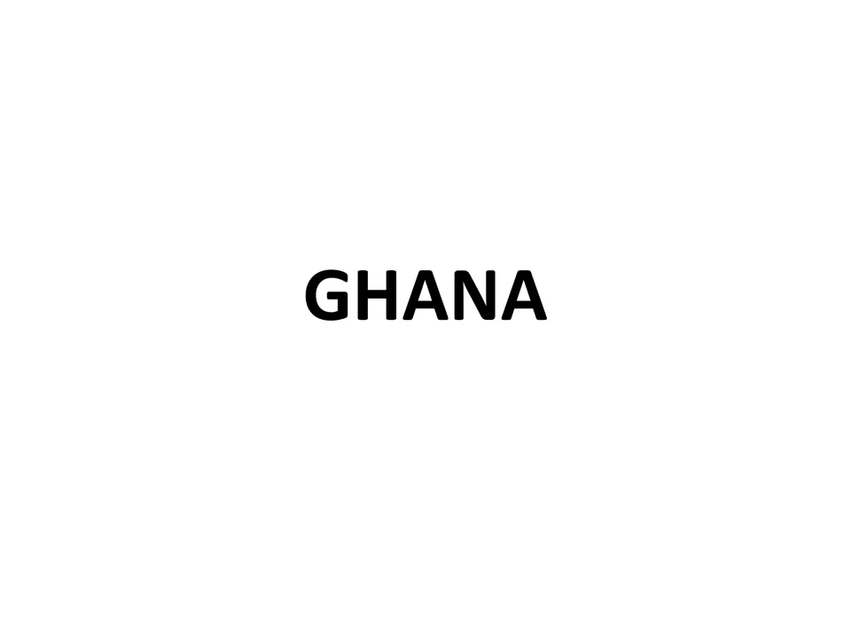 Cover for a set of Ghana maps, showing only the country name GHANA in large bold letters
