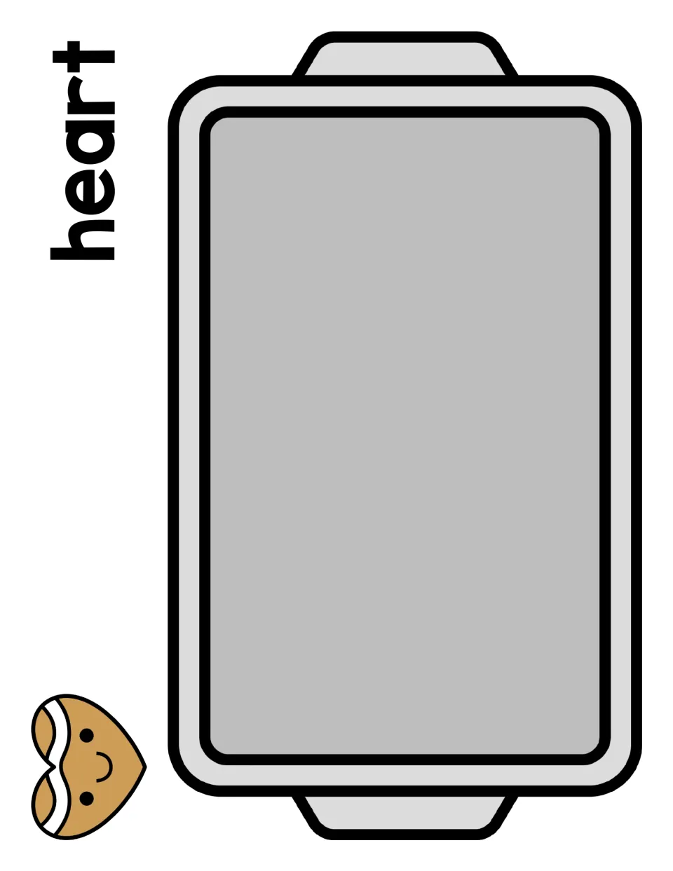 Heart sorting mat: students recognize heart-shaped gingerbread cookies and place each on the tray labeled heart