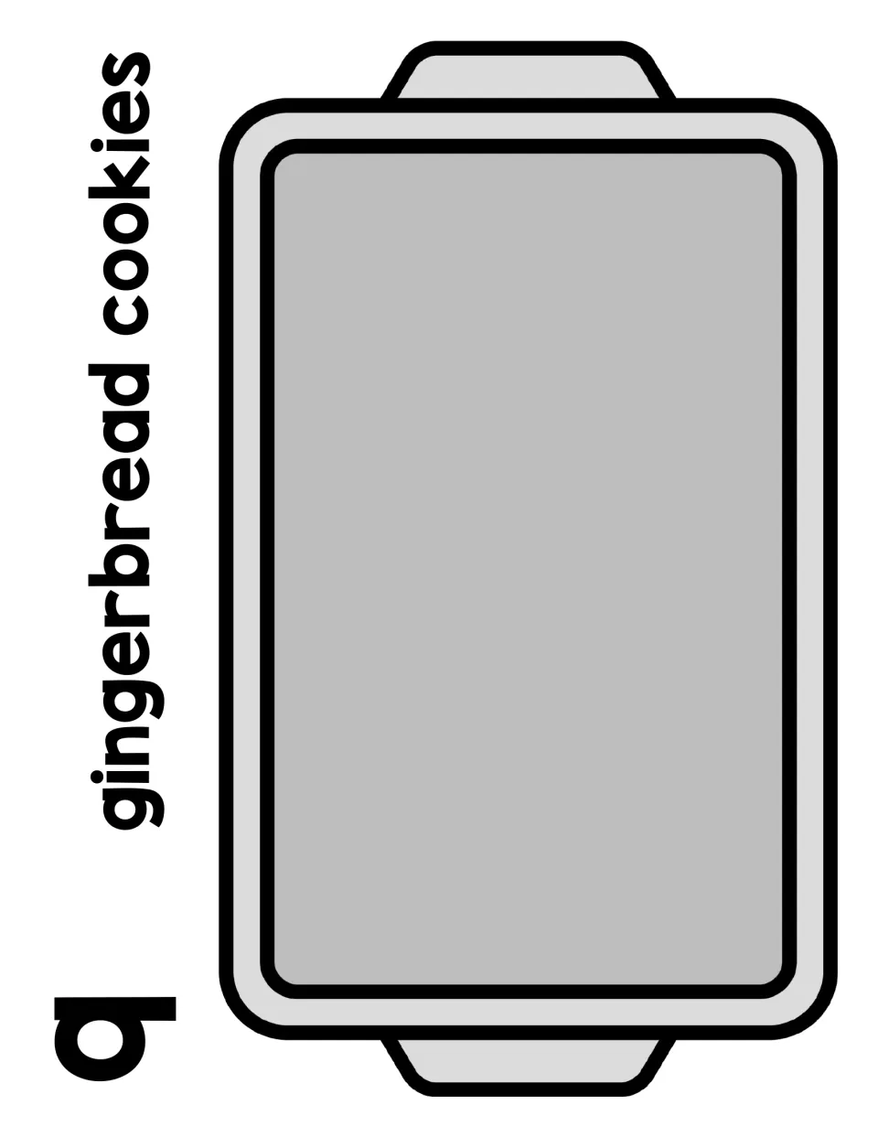 Number 9 counting mat labeled "9 gingerbread cookies": students count nine counters onto the baking sheet to match 9