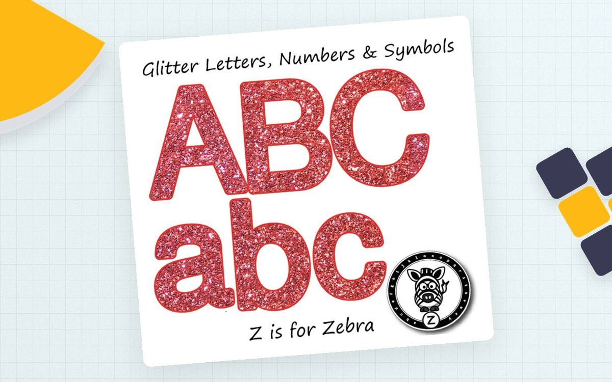 Glitter Letters, Numbers & Symbols - Red Glitter preview