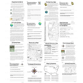Globe and Map Skills Activity Packet and Worksheets – sample page 2