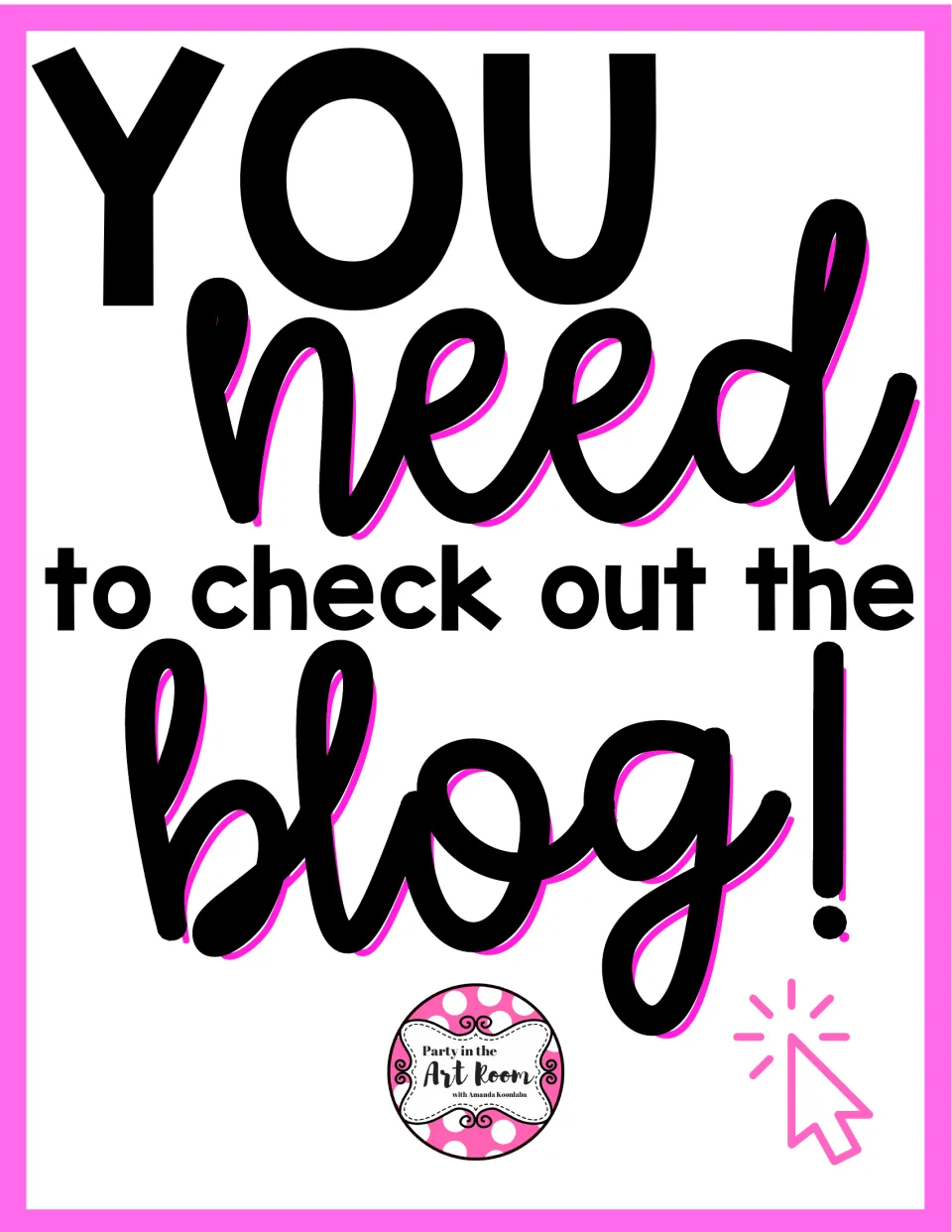 Blog promotion in the bunting resource reading 'YOU need to check out the blog!' with the creator's logo