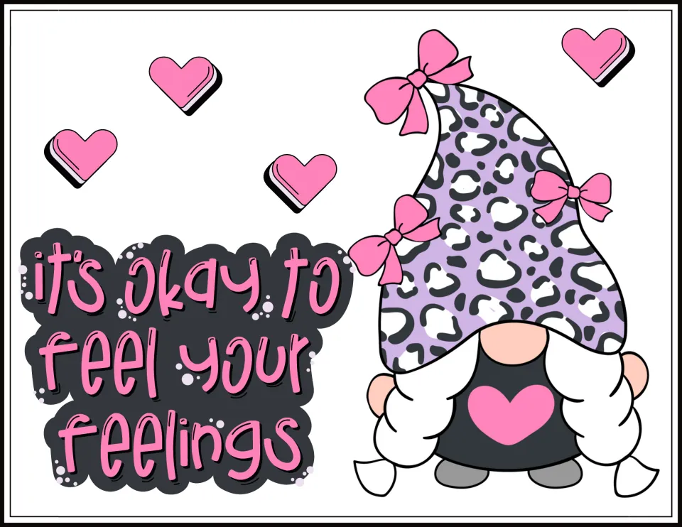 Motivational poster 1 of the 25-poster classroom decor set, reading "It's okay to feel your feelings."