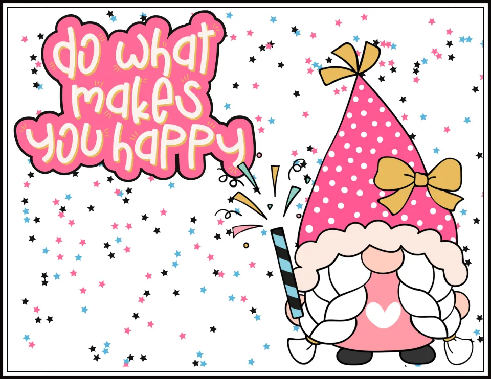 Motivational poster 3 of the 25-poster classroom decor set, reading "Do what makes you happy."