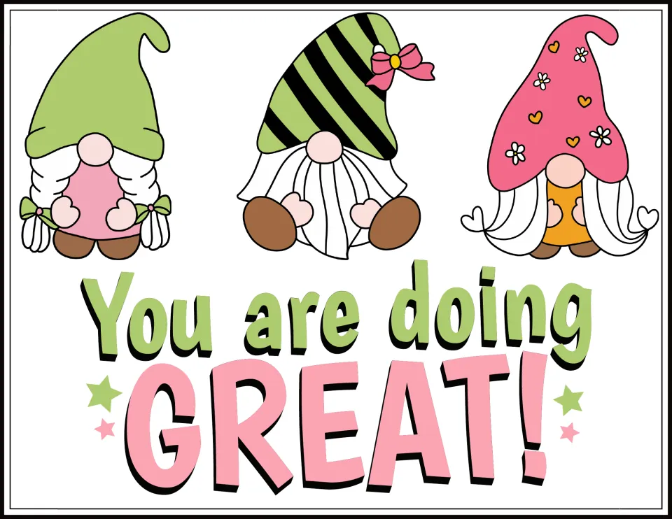 Motivational poster 10 of the 25-poster classroom decor set, reading "You are doing great!"