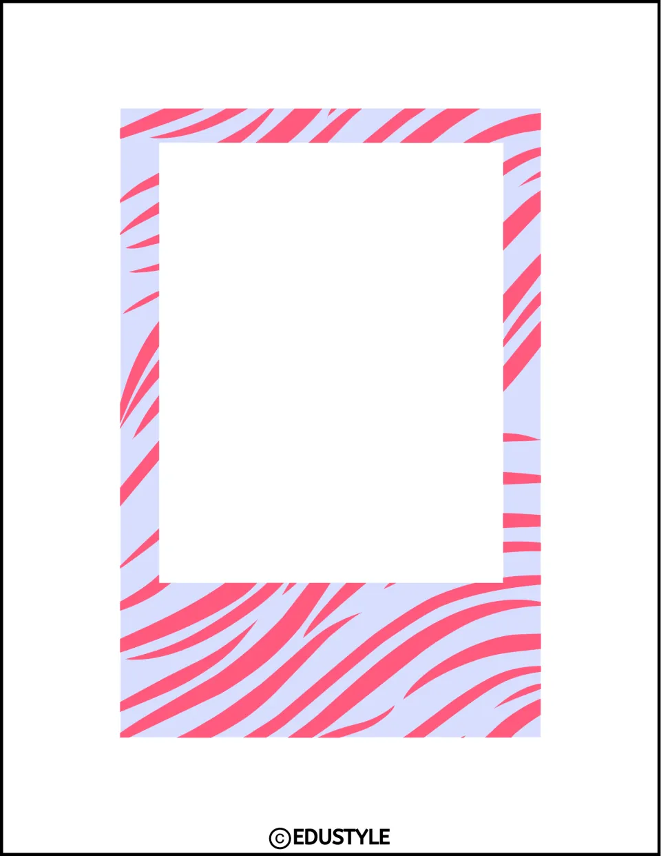 Printable photo frame on page 137, the smaller version of a paired design for the end-of-year photo display
