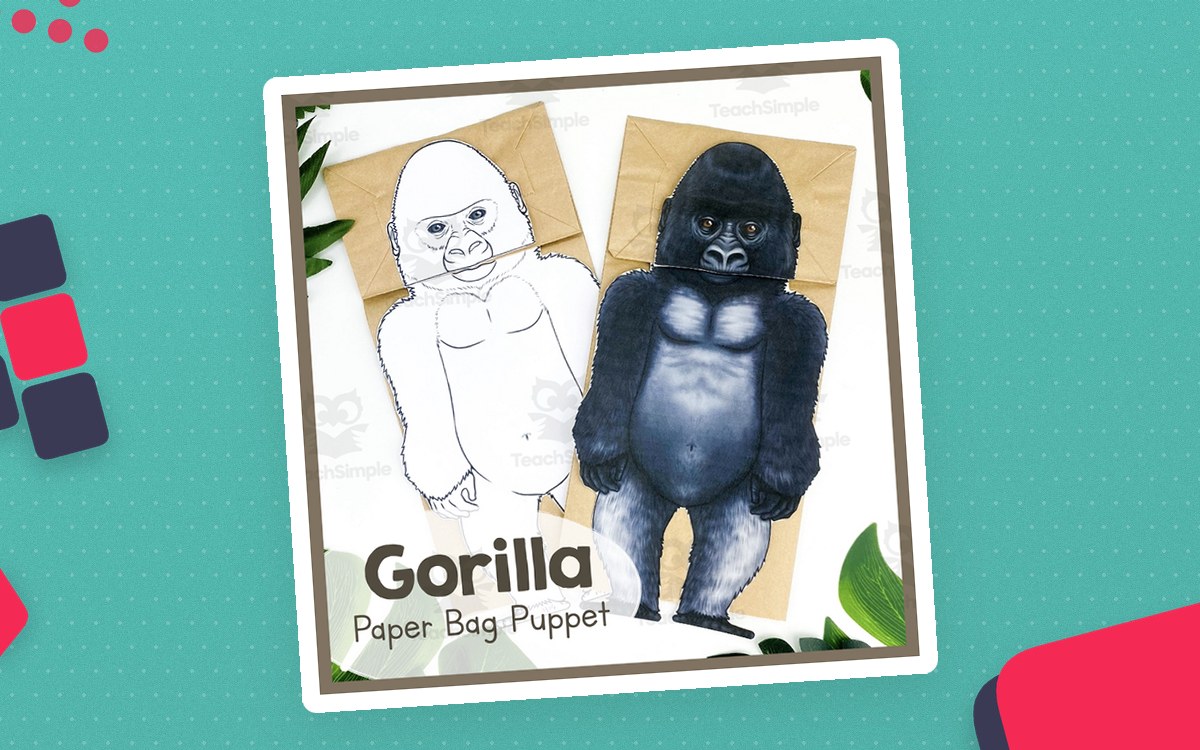 Gorilla | Paper Bag Puppet | Animal Craft | Ape preview