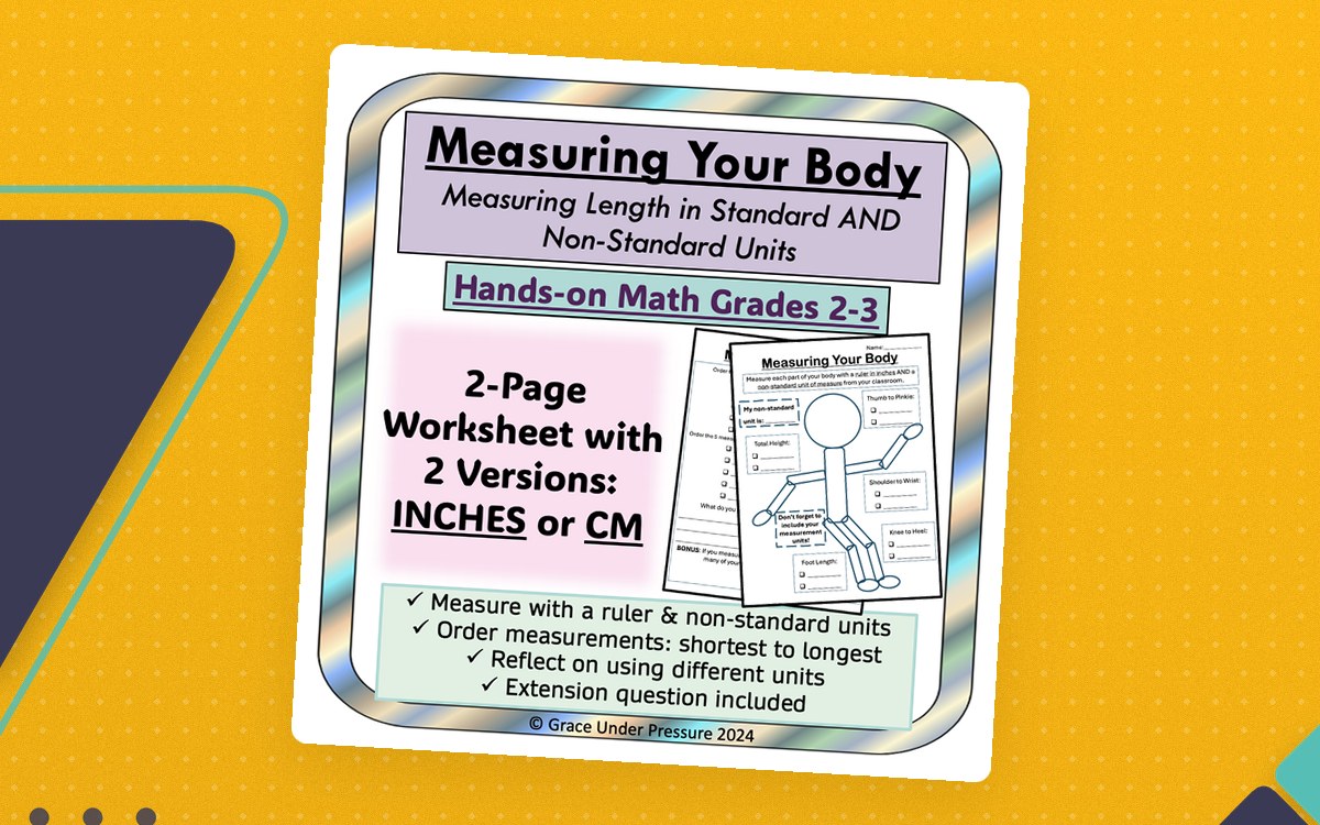 Grade 2 Measurement – Body Parts Worksheets preview