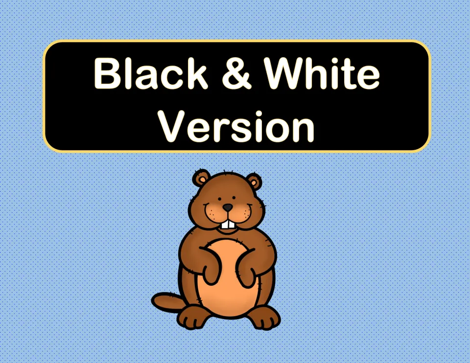 Section divider labeled 'Black & White Version', introducing the alternate printing version of the math cards