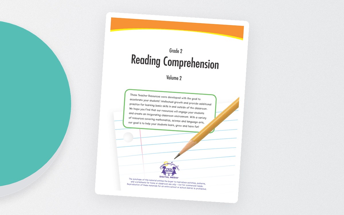 Grade 2 Reading Comprehension – 20-Worksheet Workbook preview