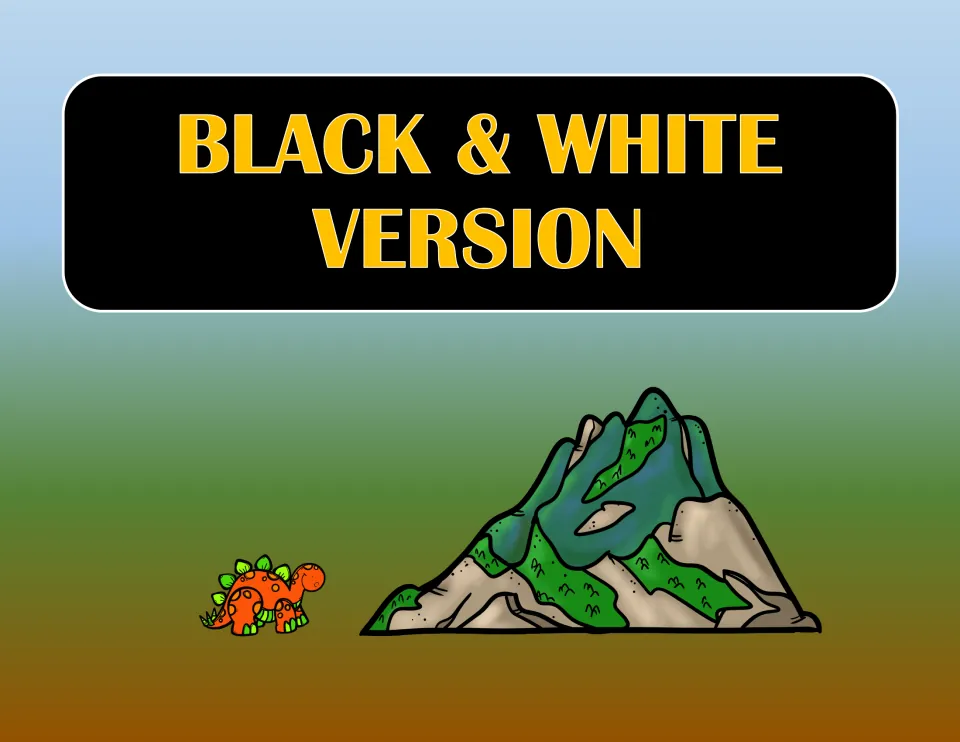 Black & White Version divider introducing the duplicate set of 20 science cards for choosing what doesn't belong