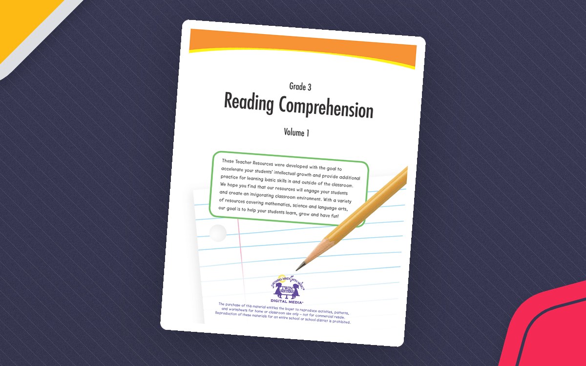 Grade 3: Reading Comprehension Volume 1 Printable Workbook preview