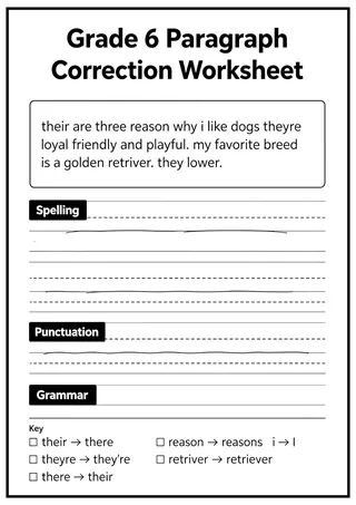 Grade 6 English Grammar Review Worksheets Pack – sample page 4
