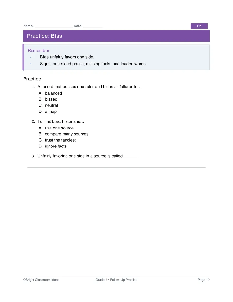 P2 bias practice: a short review and three questions about one-sided praise and comparing many sources