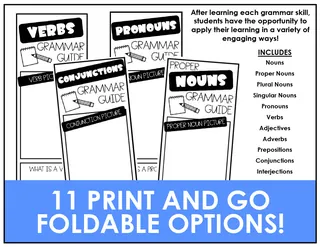 Grammar Foldables Project – sample page 2