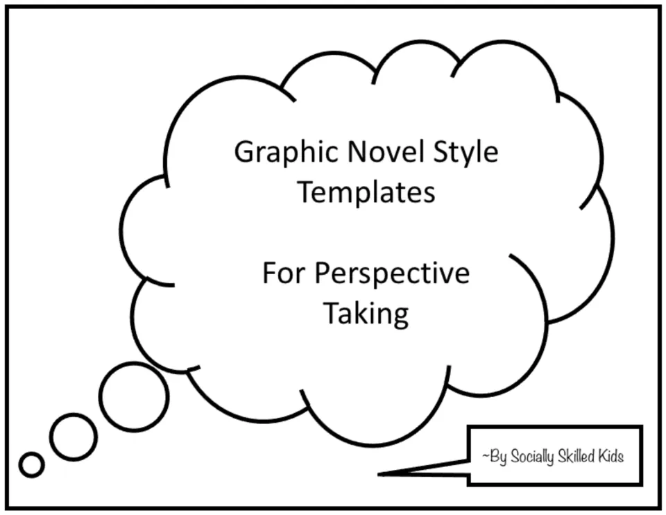 Cover of Graphic Novel Style Templates for Perspective Taking, credited to Socially Skilled Kids
