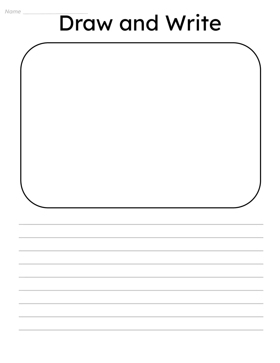 Draw and Write template: students draw a picture at the top, then write about their drawing underneath
