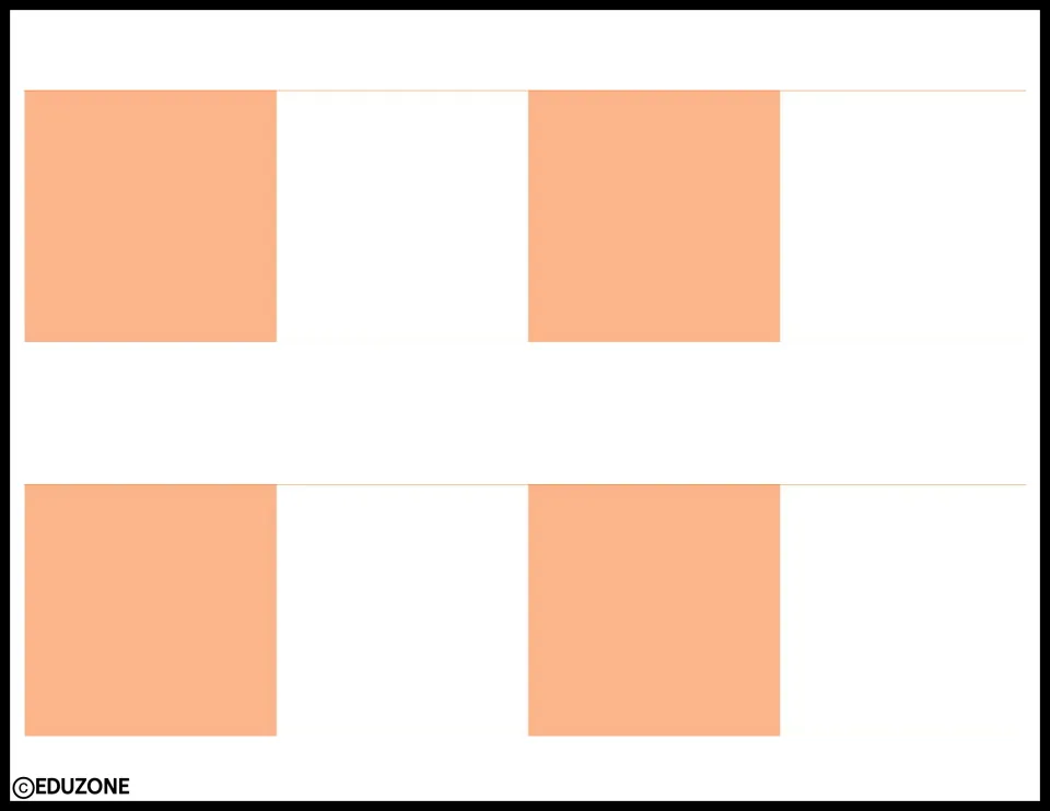Thanksgiving board trim with large blocks: two wide strips of alternating peach and white squares to cut along the edges