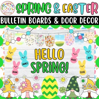 Great minds grow here!:Spring & Easter Bulletin Boards & Door Decor – sample page 3
