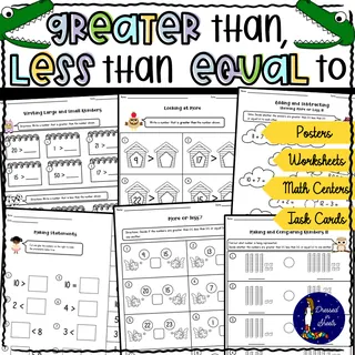Greater Than, Less Than and Equal To — Worksheets & Activities – sample page 2
