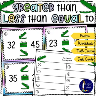 Greater Than, Less Than and Equal To — Worksheets & Activities – sample page 3