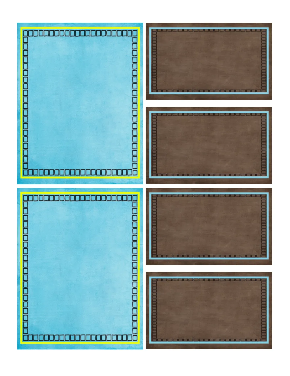 Blank character cards and word cards for students to create their own mythology character and matching words and phrases