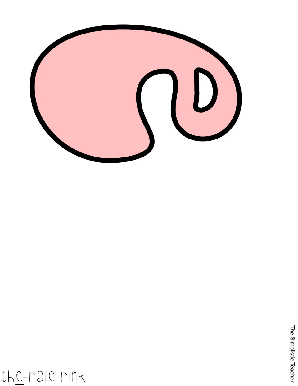 Pale pink lowercase e cut-out completing “The” in the Christmas door or bulletin board display title
