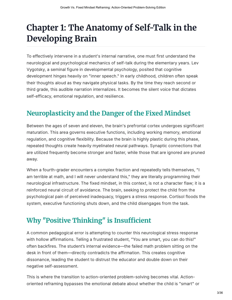 Chapter 1, the anatomy of self-talk: inner speech, neuroplasticity and why positive thinking alone is not enough