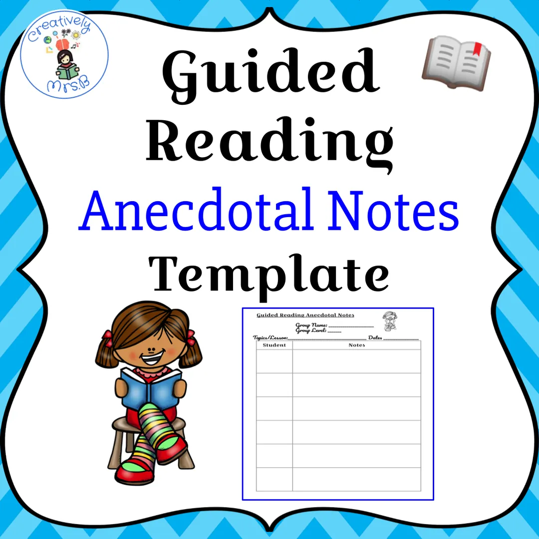 Guided Reading Anecdotal Notes – Group Template – cover