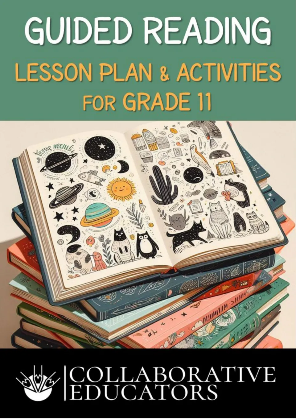 Cover of Guided Reading Lesson Plan & Activities for Grade 11, published by Collaborative Educators
