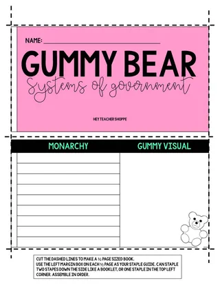 Gummy Bear Systems of Government Book – sample page 2