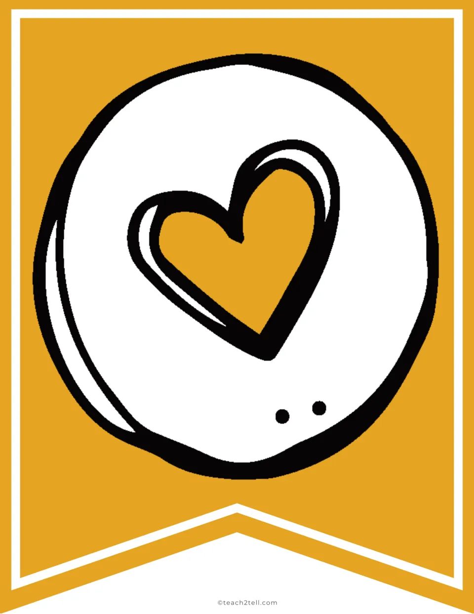 Yellow letter o bunting flag, the fifth letter in “Halloween” for the classroom “Happy Halloween” banner